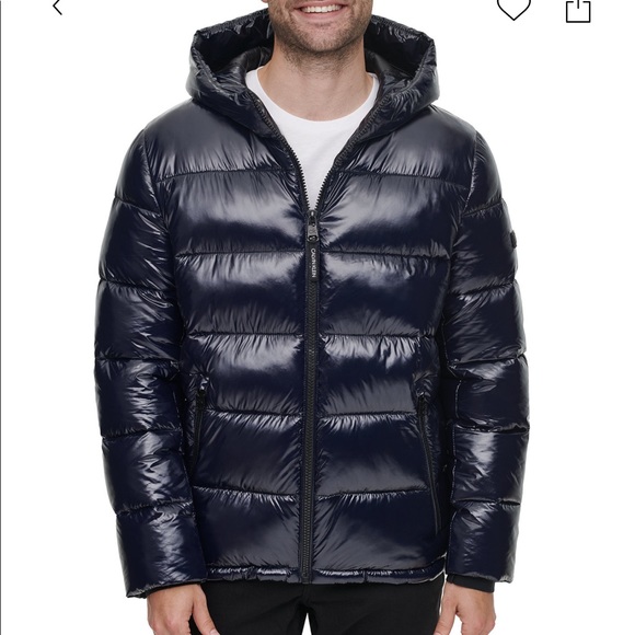 Calvin Klein High Shine Puffer Coat 